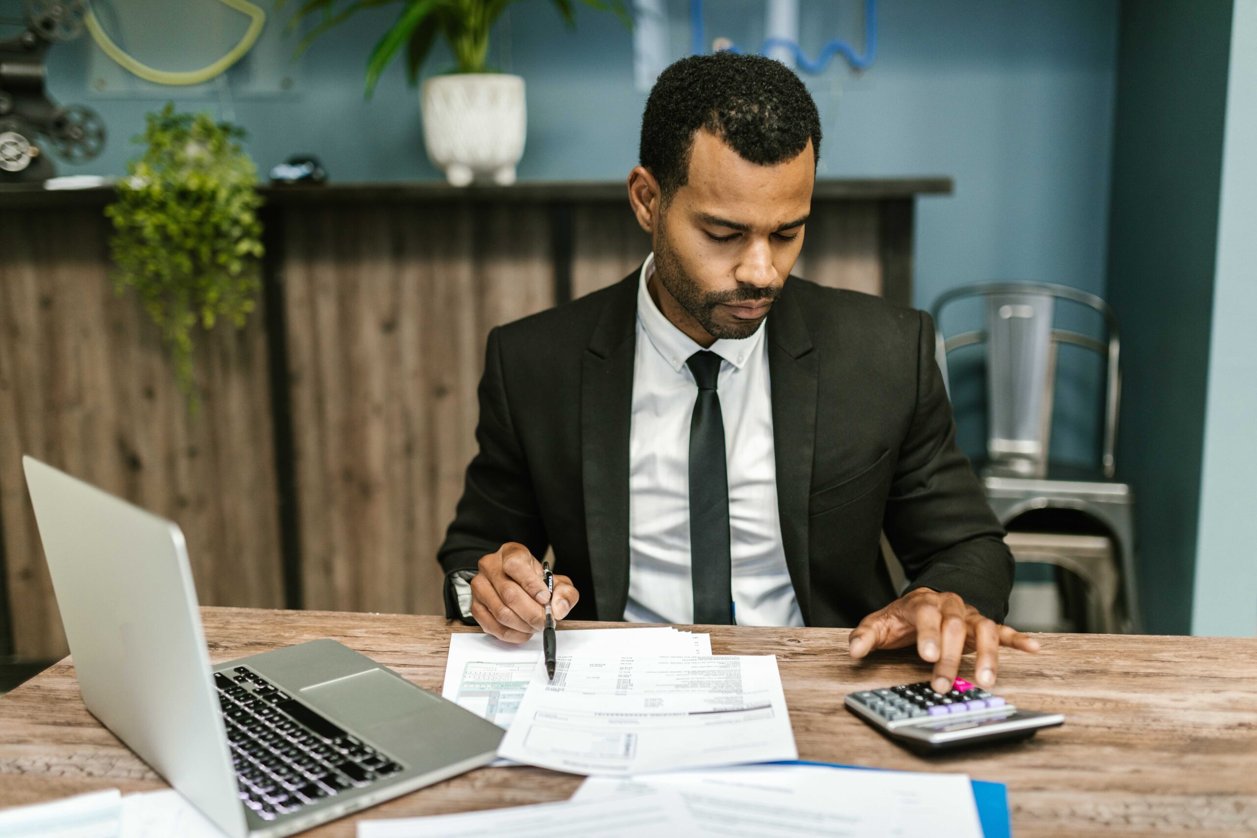 Man in office